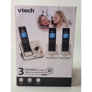 Vtech LS6425-3 3 Handset Cordless Phone System Digital Answering Machine Silver